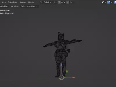 Boba Fett  Low-poly 3D model