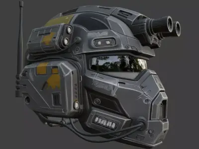 SciFi Helmet 3D model