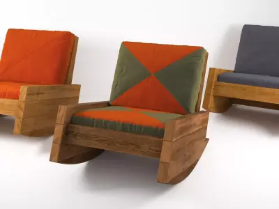 Asturias Rocking Armchair 3D model