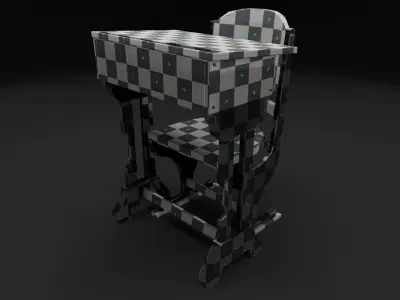 Vintage Classroom Set 3D Model Pack