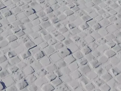 Raised Cobblestone Street With Sand Texture