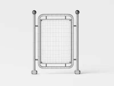 Black Wooden Frame 3D Model Low-poly 3D model