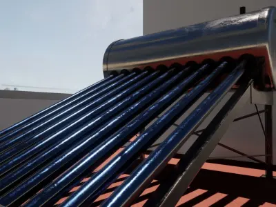 SOLAR WATER HEATER 3D model