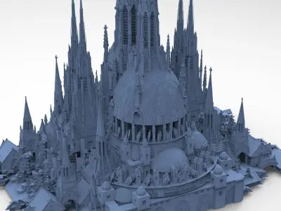 Desert Persian Fortress Tower City Palace  3D model