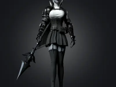 Templar Assassin - Game Ready Low-poly 3D model