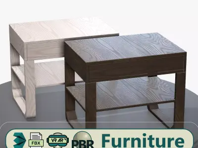 Nightstand ar vr optimized Low-poly 3D model