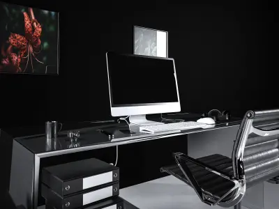 Office Desk - Interior Office Furniture 08 3D model