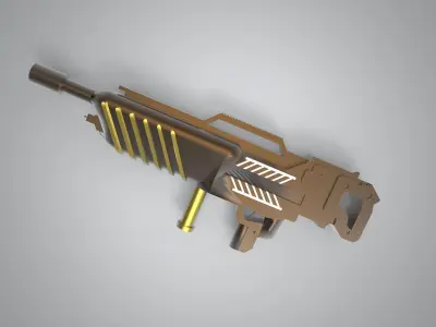 sci-fi artillery futuristic weapon 3D print model