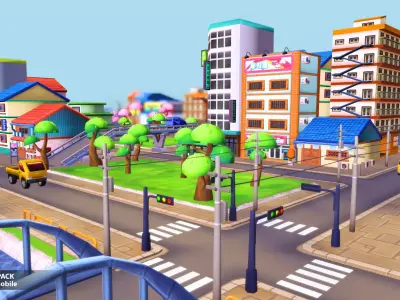 VIASS City Pack Low-poly 3D model