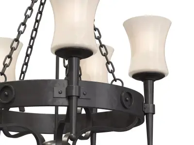 5 Lamp Ceiling Light 3D model