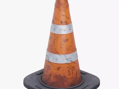 3D Traffic Cones Dirty PBR Low-poly 3D model