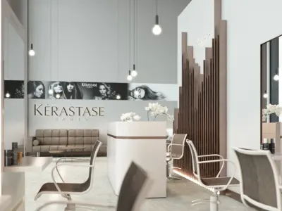 VRay - C4D Scene files - Salon Interior Scene  3D model