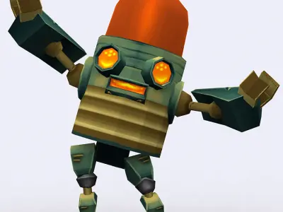 3DRT - Chibii-robot-20 Low-poly 3D model