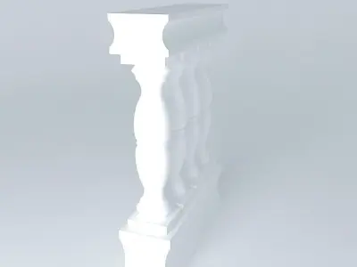 Pillar Posts Fence Free 3D model