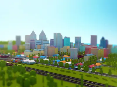 Low Poly City Pack 3 Low-poly 3D model