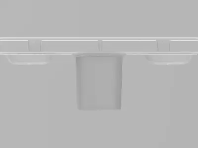 Double soap dishes with tumbler  tooth brush holders 3D print model