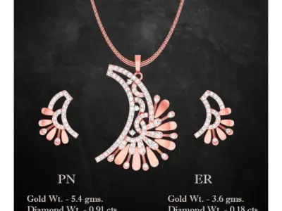 22 Italian High Jewelry Pendant earrings set 3D print model