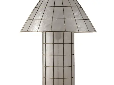 Geometric Table Lamp with Sculptural Design 3D model