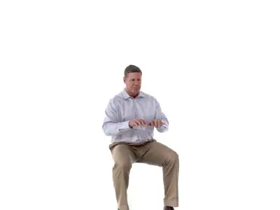 Office Man Sitting Typing CMan0224-HD2-O02P02-S 3D model