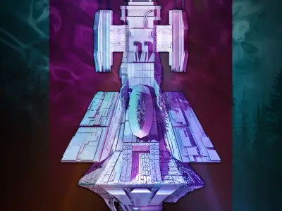 Sci-Fi Spaceship  The Deliverance 3D model