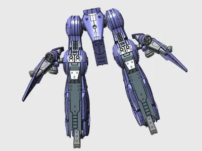 GERBERA HEELS MECHA MODEL CUSTOM LEGS SET 3D print model