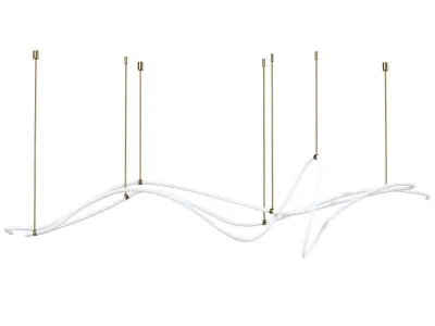 Line Art Geometry Chandelier 3D model