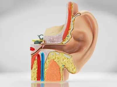 Ear Anatomy Low-poly 3D model