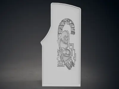 Pac-Man Arcade Cabinet with Lithophane 3D print model
