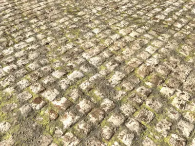Cobblestone Road Texture PBR Texture
