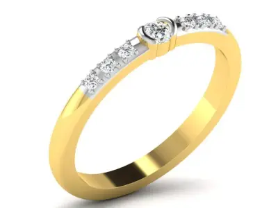 Diamond Ring For Women 3d Print Model 3D print model 40