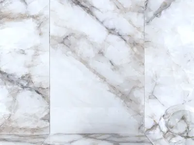 Wall Tiles Museum Crystal White 160x320 Set 1 Texture