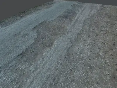 Gravel road photoscan 3D model