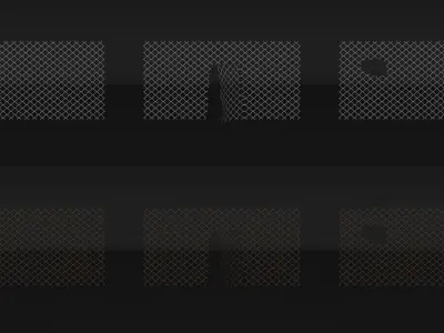 Fence Pack Low-poly 3D model