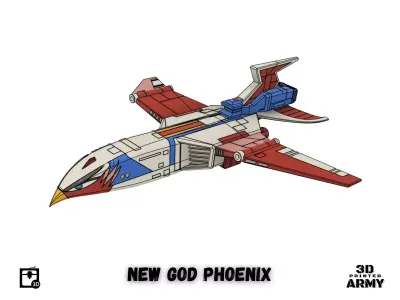 Gatchaman New  GOD PHOENIX starship - 3D printing model - STL  3D print model