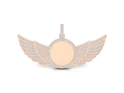 Circle round dog tag hip-hop pendant 3D print model get