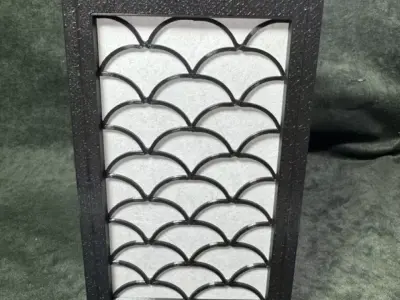 Kumiko Japanese Shoji Lantern - Seikaiha 3D print model
