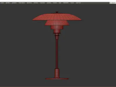 GLASS TABLE LAMP Low-poly 3D model buy