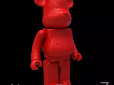 Red Leather Bear Brick 3D model