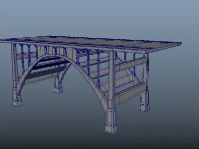 LOW POLY BRIDGE for maya Low-poly 3D model
