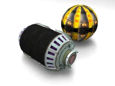 Sci-Fi Grenade  Low-poly 3D model