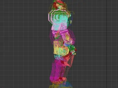 Cyborg Prototype Mecha Robot SciFi 3D model get