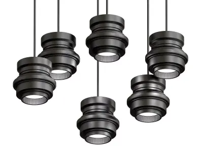 Diesel set of lanterns hanging from ceiling 3D model