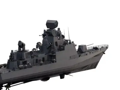 Guided missile navy corvette 3D model