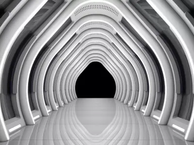 Sci Fi Futuristic Corridor 3D model