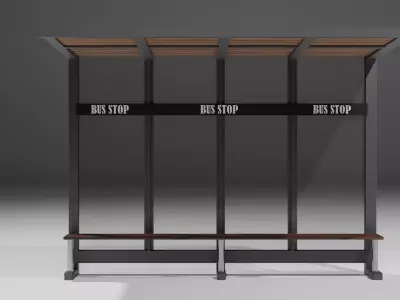 Bus Stop   Low-poly 3D model