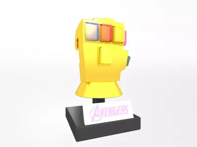 Lego Infinity Gauntlet v4 002 Low-poly 3D model