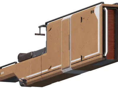 Speeder - hover flying bike concept Low-poly 3D model