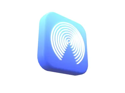 IOS AirDrop Icon v1 001 Low-poly 3D model
