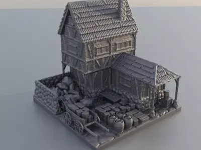 Mason House Tabletop Terrain 25 mm 3D print model