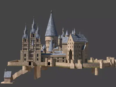 Harry Potter Hogwarts Low-poly 3D model